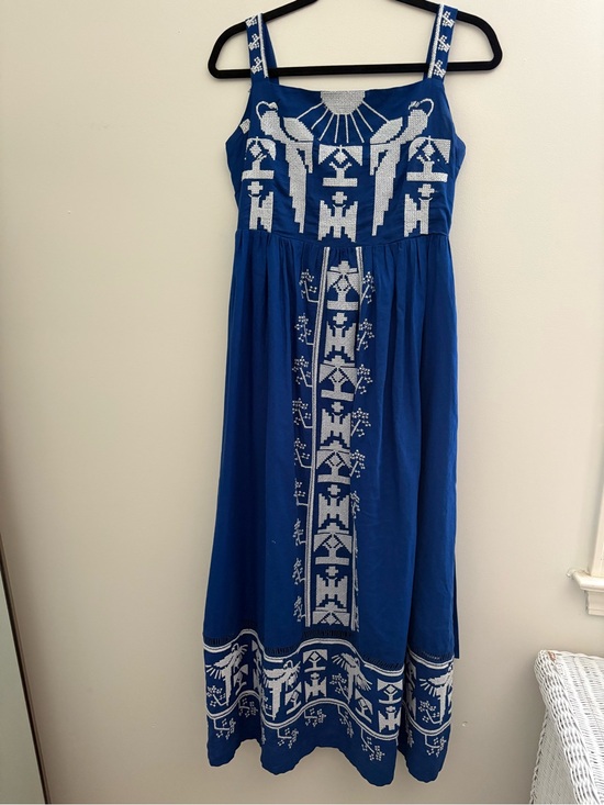 FARM Rio Dresses & Skirts - Farm Rio Embroidered Linen Blend Maxi Dress - Women